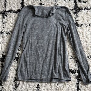 Gray Women's Long Sleeve Turtle Neck Top